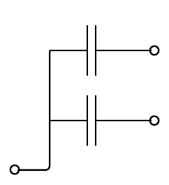 Capacitor two separated